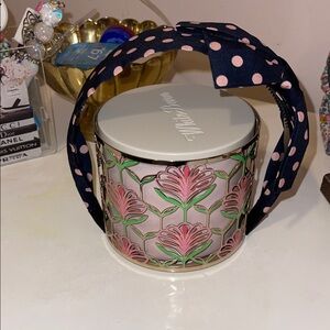 Navy and Pink Polka Dot Headband